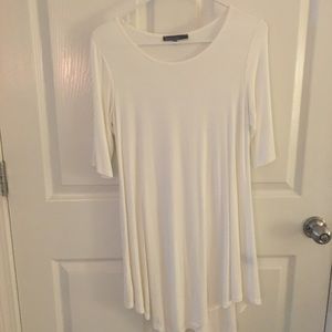 White Piko Dress